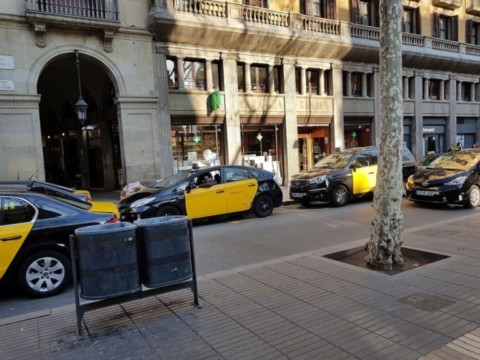 Taxis de la ville jaune et noir