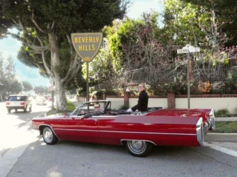 Beverly Hills en Cadillac décapotable