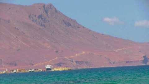 Lagon de Balos la piste routiére