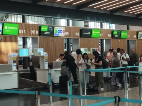 Comptoirs de Transavia à l'aéroport