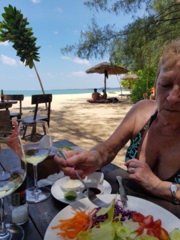 Encas sur la plage