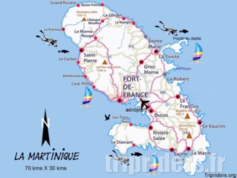 carte de Martinique