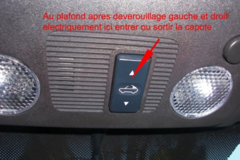 Ford Mustang les commandes capote