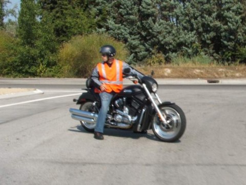 Encadrement sur route des groupe Harley