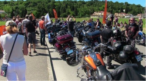 La parade du rally Harley de Portoroz