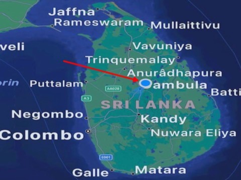 carte de notre lieu de visite Dambula