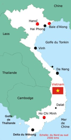 Carte du Vietnam